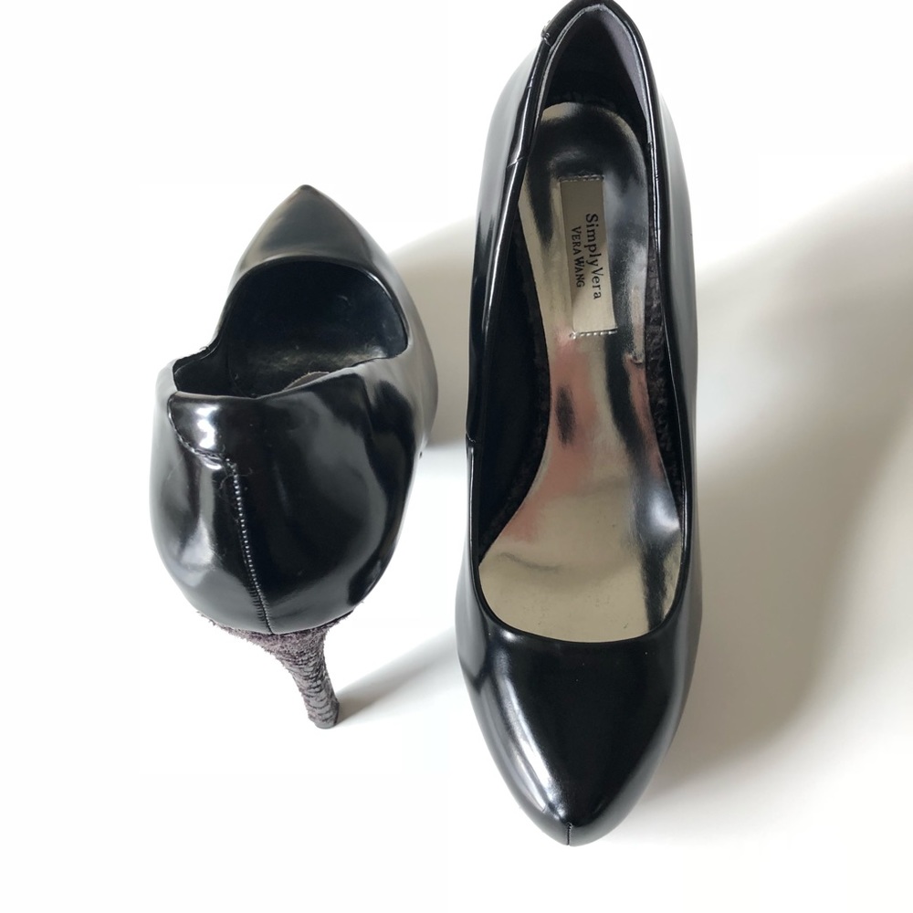 Simply Vera Pointy Toe Patent Leather Stiletto